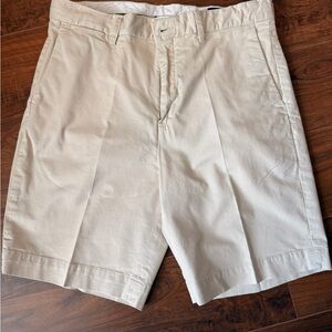 Ralph Lauren Men's Cream Flat Front Shorts
